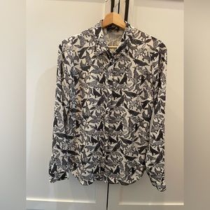 Pied A Terre Wolf Print Shirt in Size 2 US